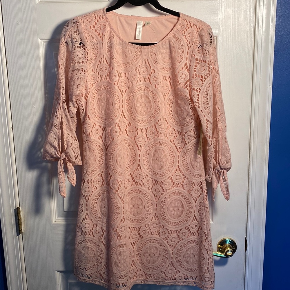 Tacera Pink Lace Dress MP